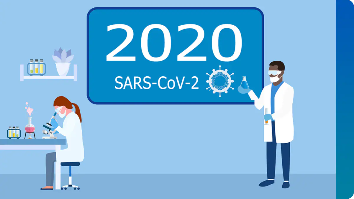 BAA projects 2020 Decorative image with words "2020" and "SARS-CoV-2"
