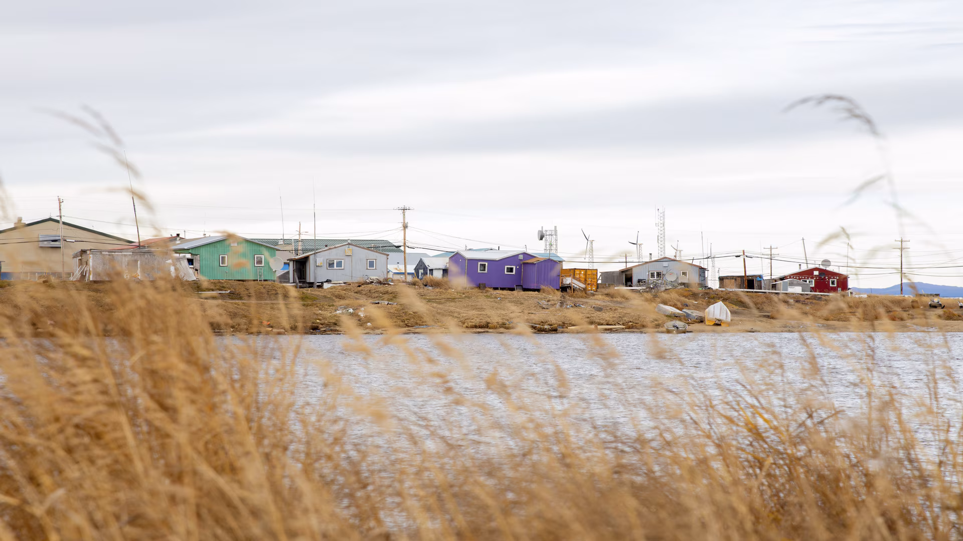 Homes by the waterside.