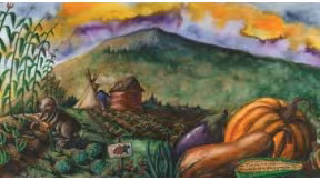 Traditional Foods Illustrated scenery from Eagle Books artwork