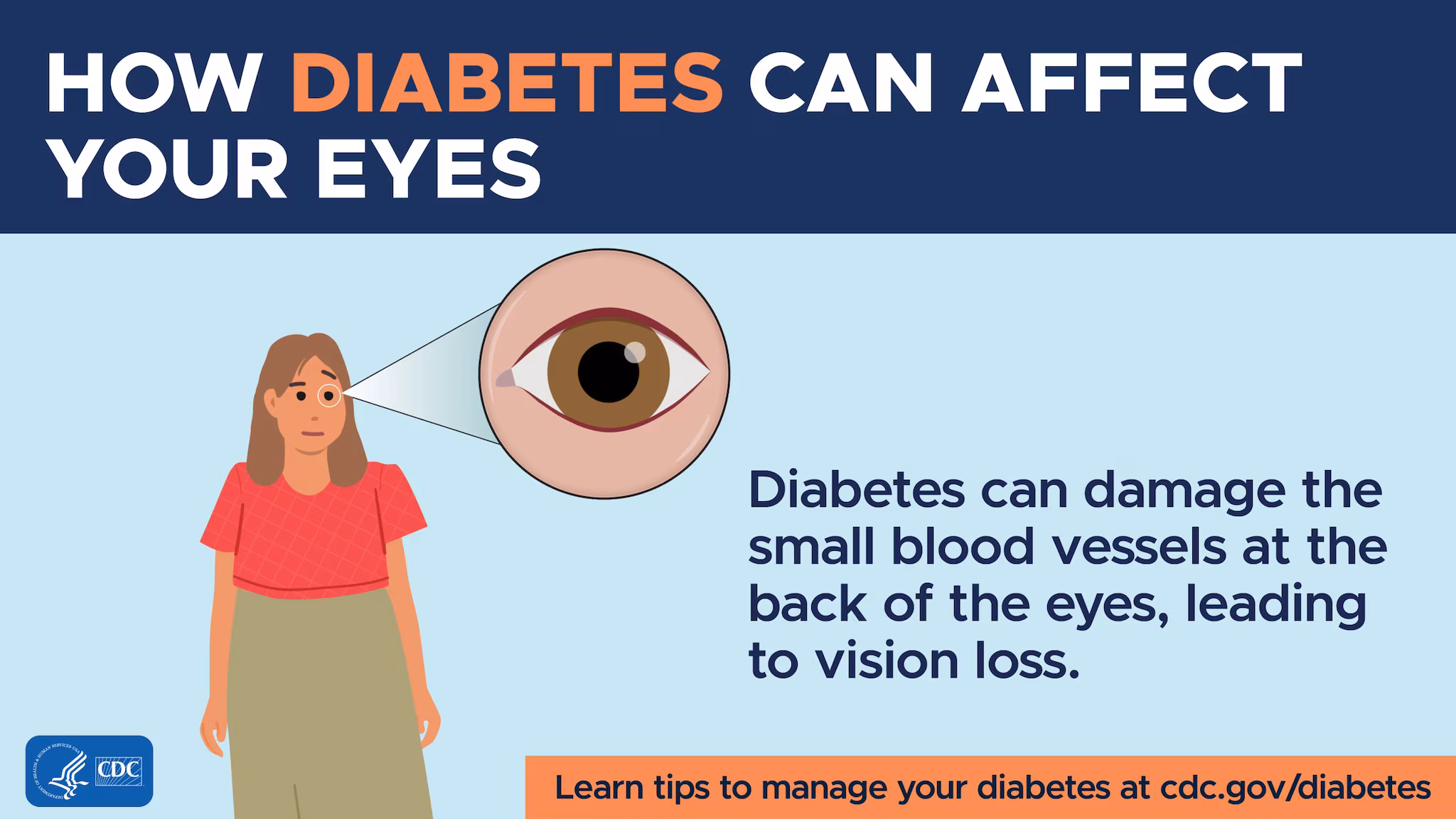 A close-up of a woman’s eye.