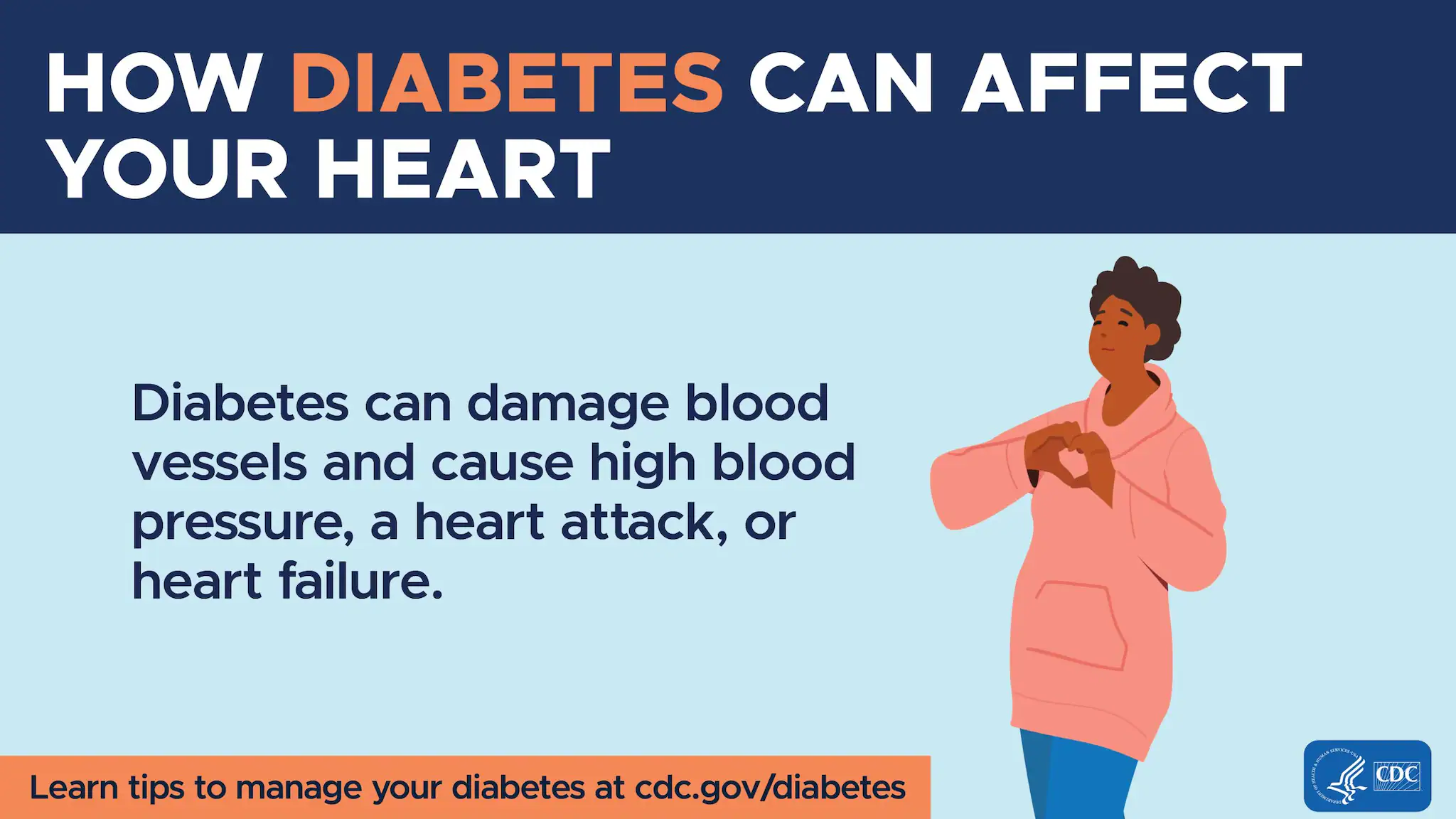 A woman making a heart shape with her hands