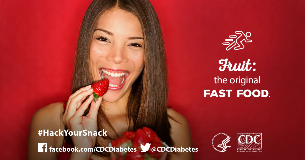 graphic of women biting on a strawberry