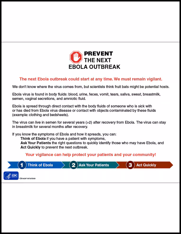Prevent Ebola English Text Version