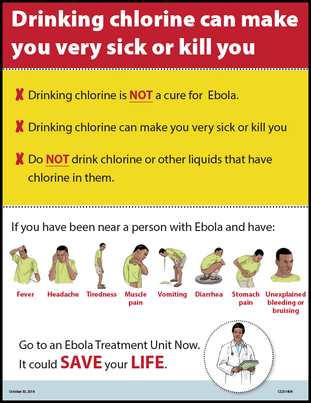 Drinking Chlorine Can Make You Sick or Kill You Poster
