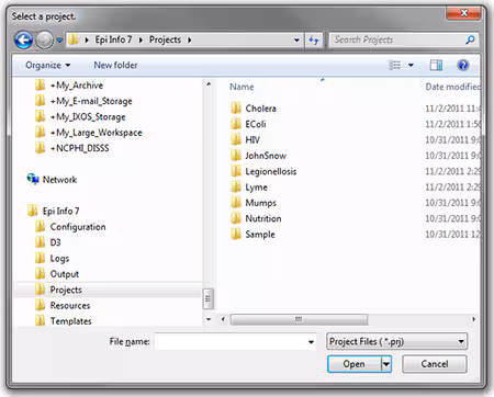 Project’s subfolder