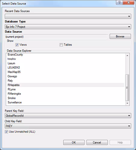 Add Related Data Source dialog box