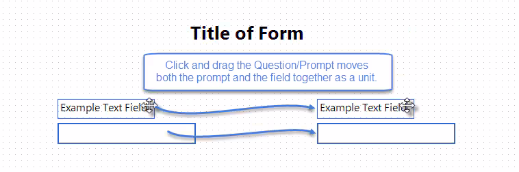 Image with question and field dragged as a unit