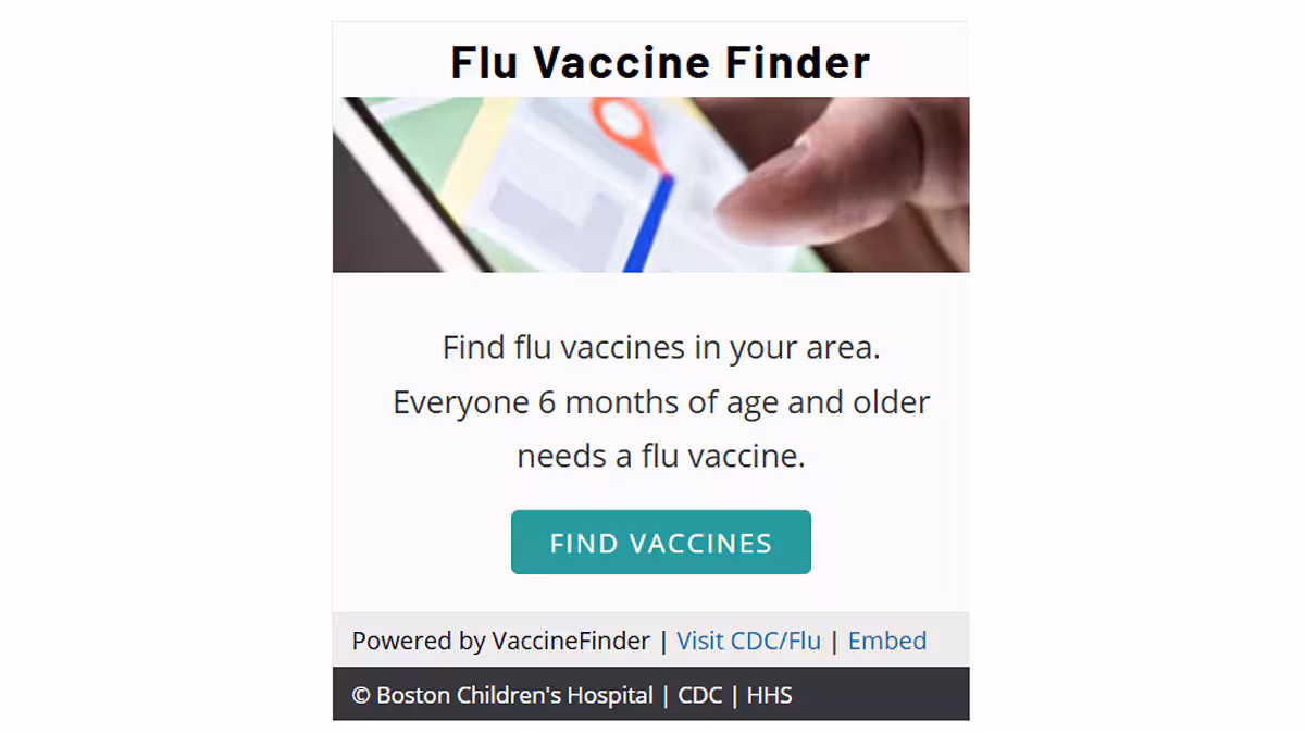 Flu Vaccine Finder Flu Vaccine Finder