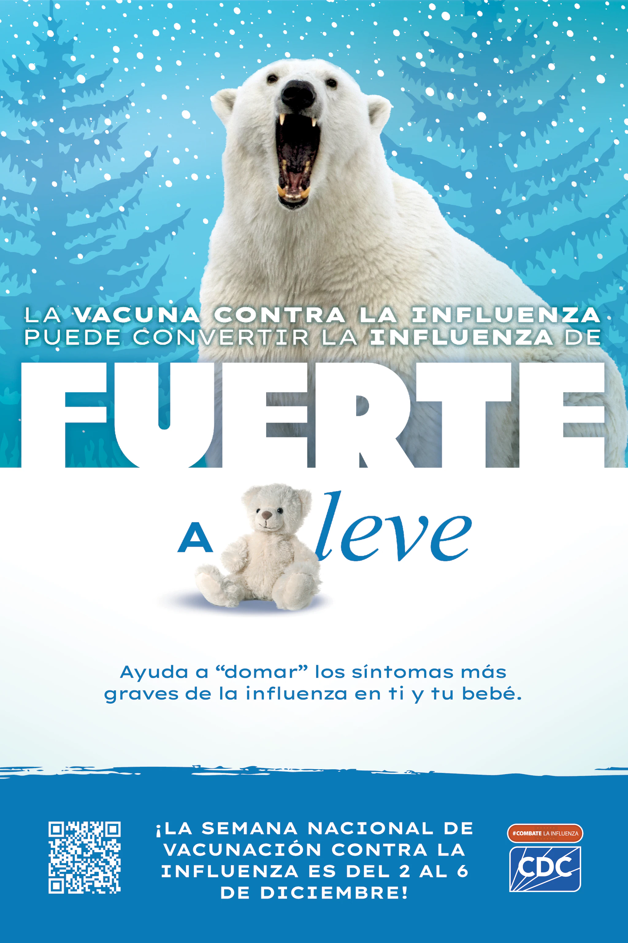 Pregnant People Image (Spanish) 24x36 Es la Semana Nacional de Vacunación contra la Influenza