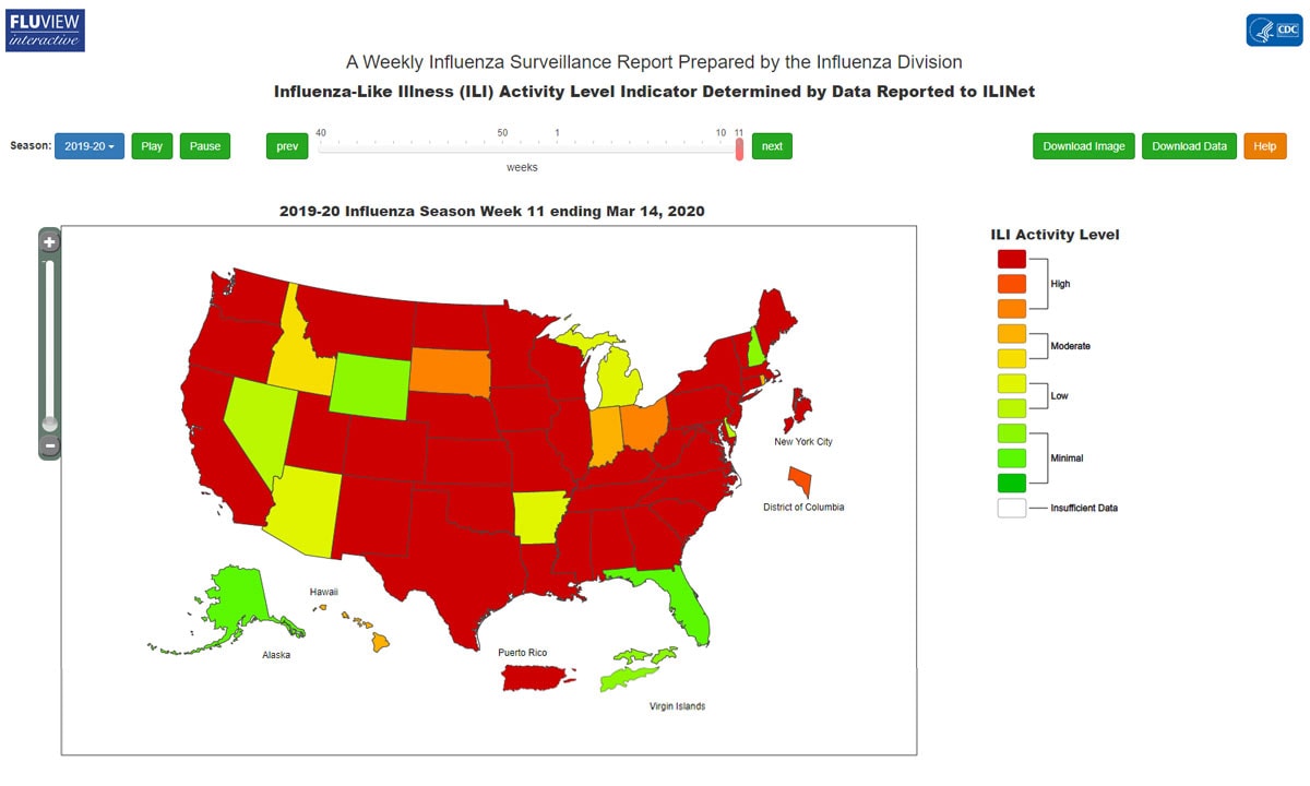 ILI Activity Indicator Map ILI Activity Indicator Map