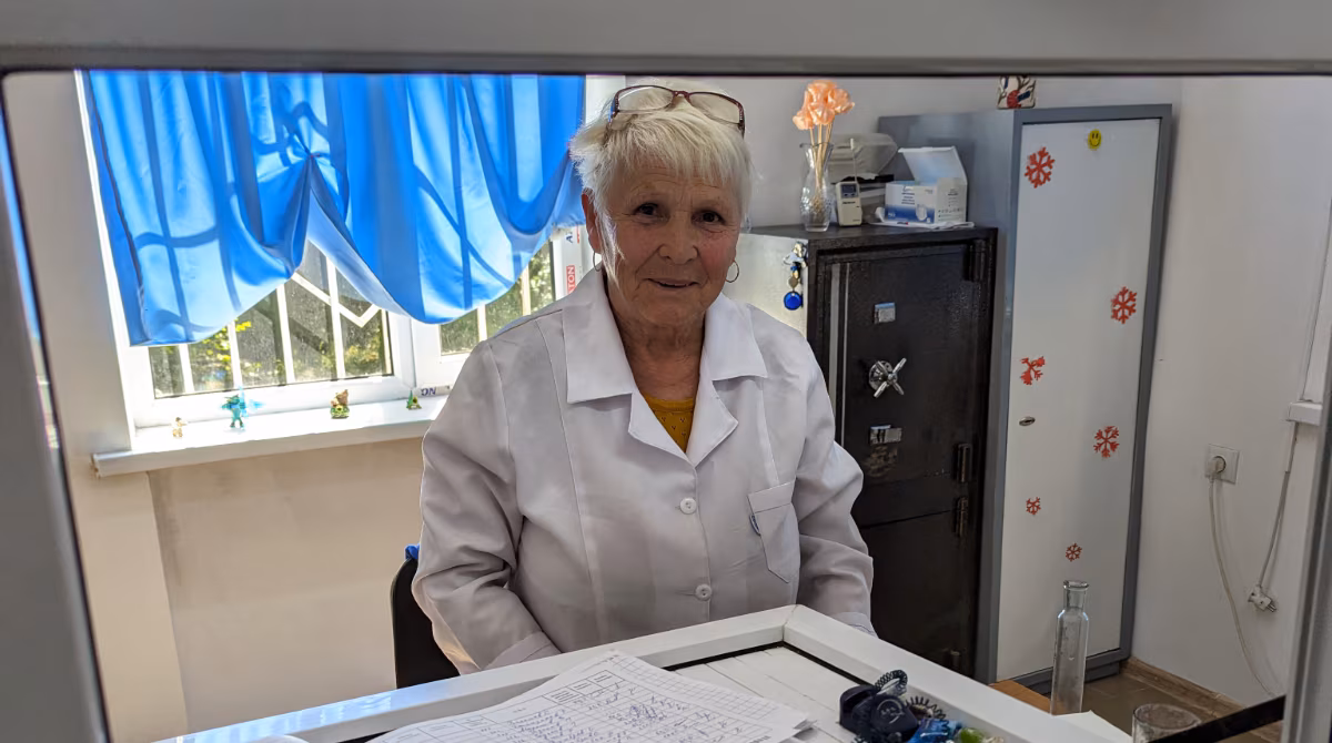 OST_Olga_KyrgyzRepublic Woman at opioid substitution therapy clinic in Bishkek.