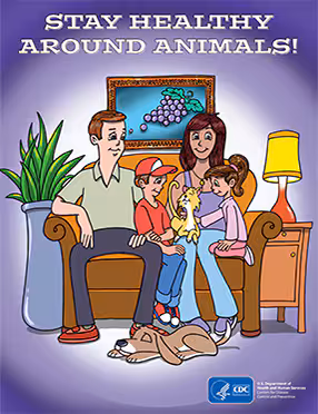 Stay Healthy Around Animals! Coloring Book