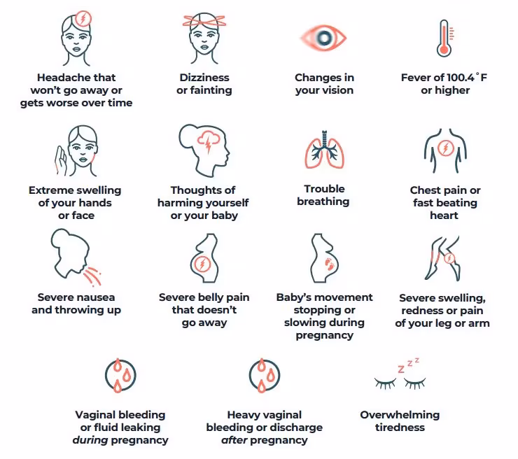 urgent maternal warning signs