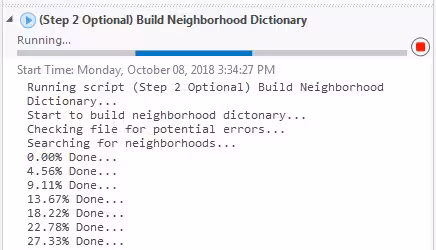 ArcGISPro_13 Screenshot of Step 2 and the script running in the background.