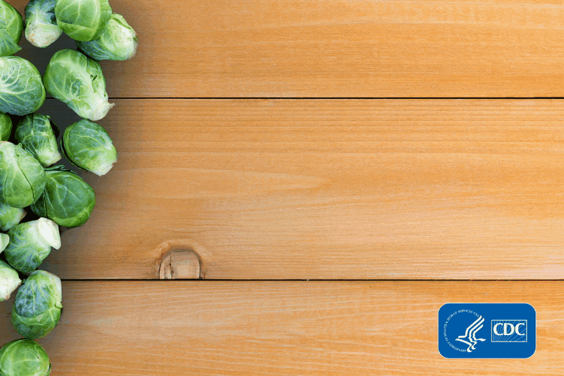 Animated gif of brussels sprouts.