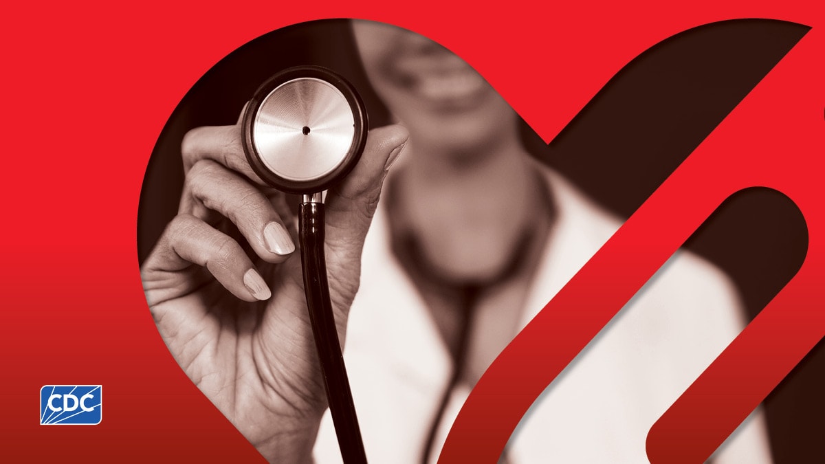 About Heart Valve Disease_Key Points Image of a doctor holding a stethoscope to the camera.