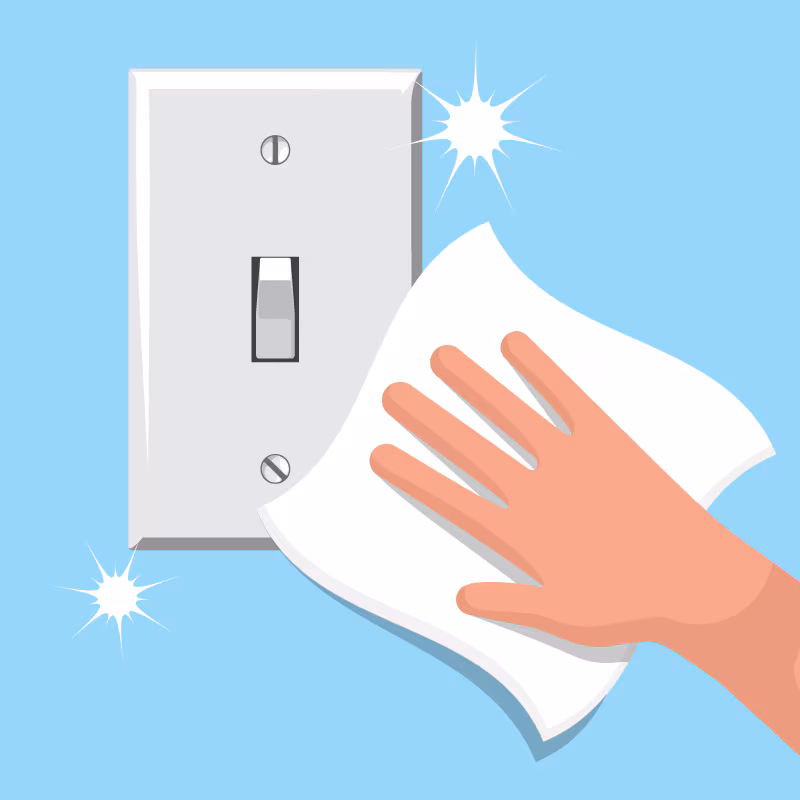 Cleaning a lightswitch