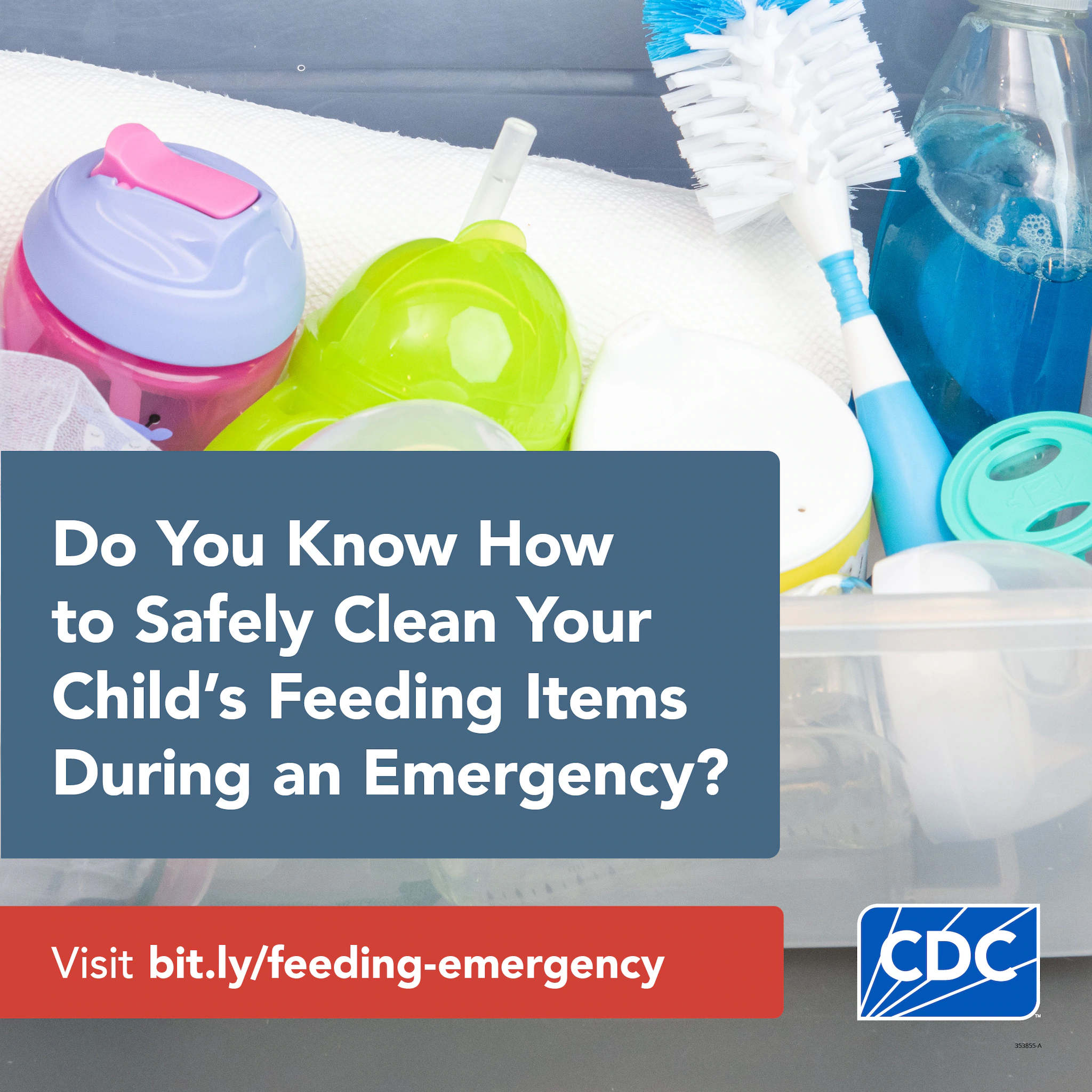 Do you know how to safely clean your child's feeding item during an emergency?