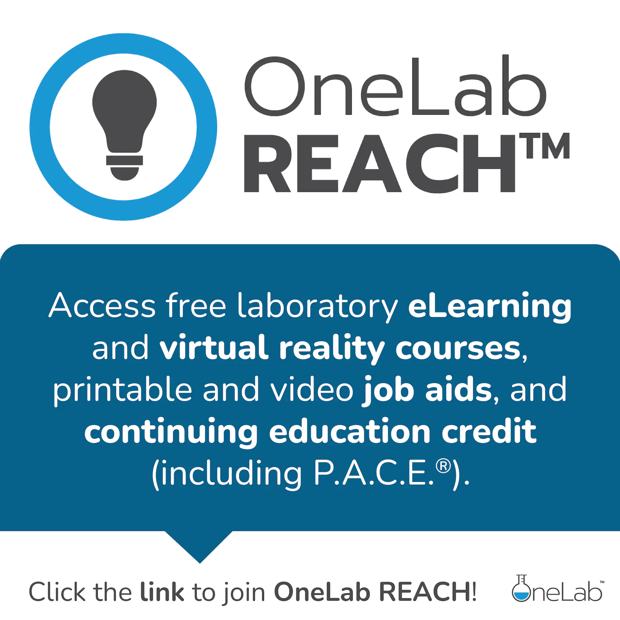Access free eLearning and virtual reality courses, printable and video job aids, and continuing education credit (including P.A.C.E.®).