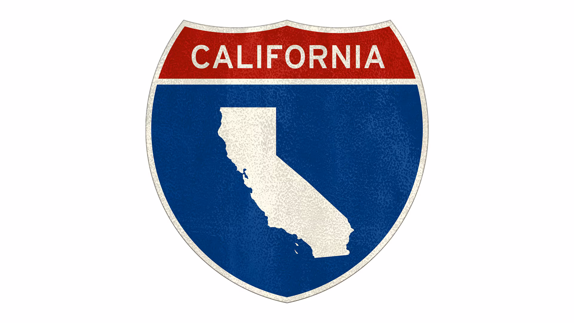 State roadside sign for California