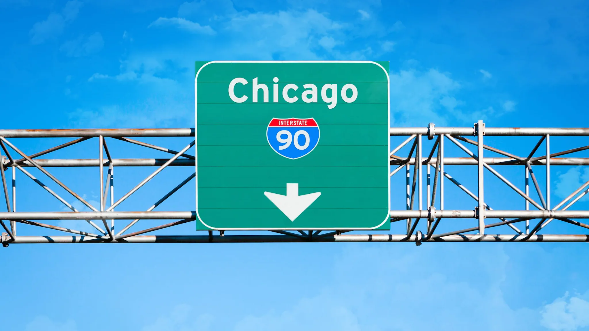 Chicago Highway exit sign for Chicago