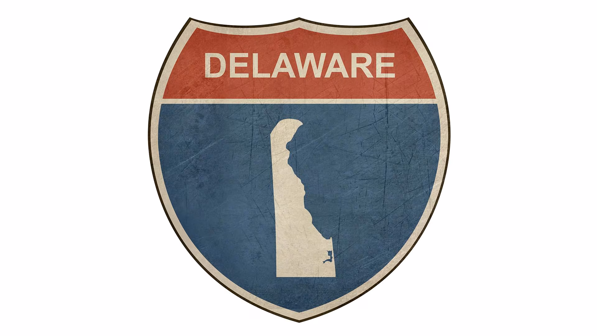 Delaware Delaware state road sign