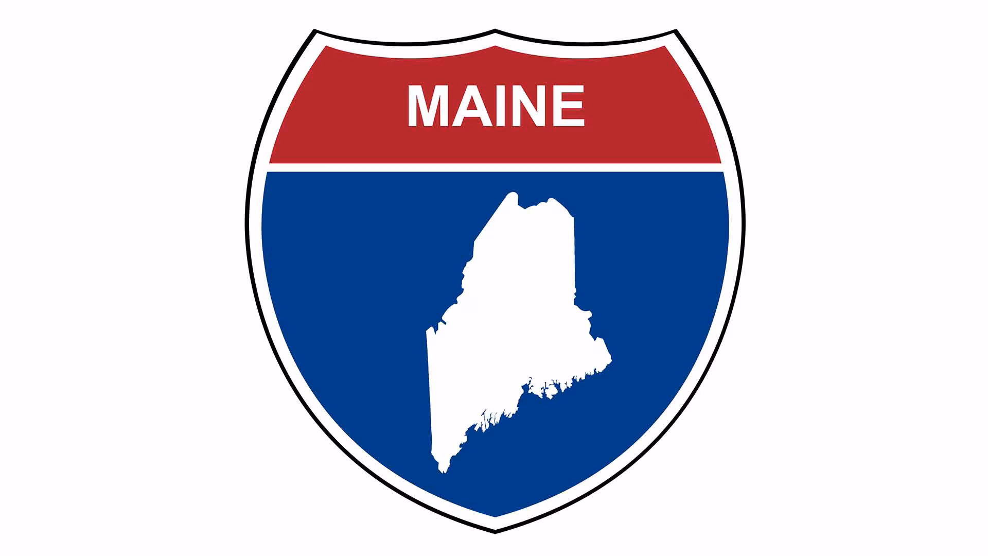 Maine Maine state roadside sign