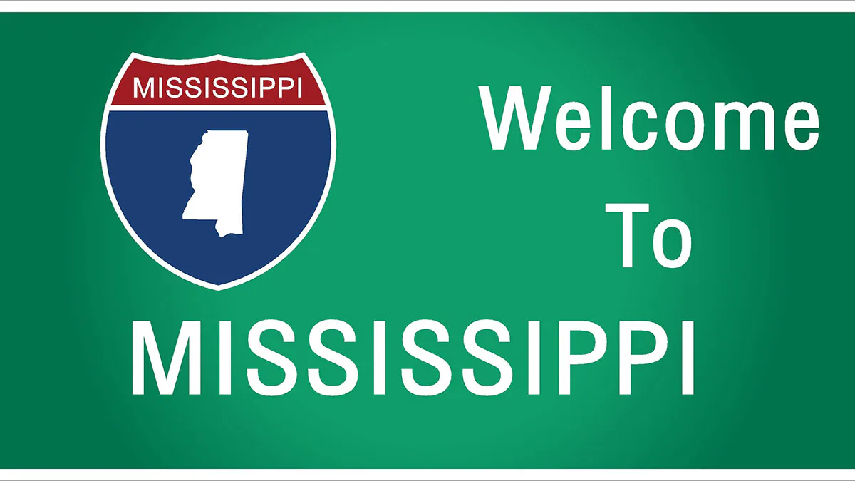 Mississippi Highway state sign for Mississippi