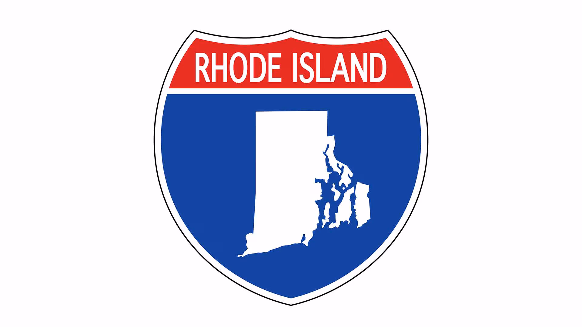 Rhode Island state roadside sign