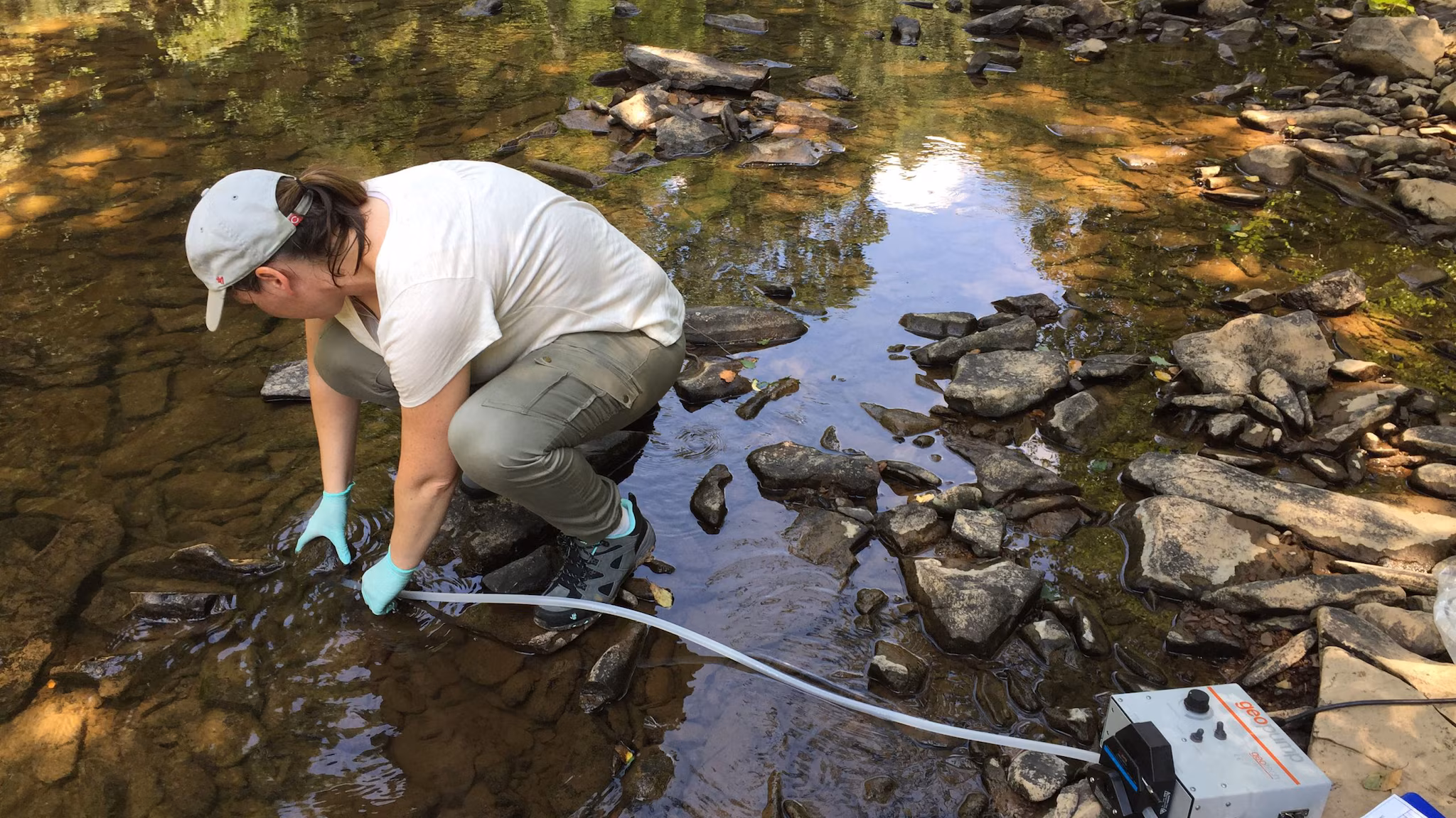 LLS fellows collaborate on field investigations. LLS fellows participating in a field investigation in a river.