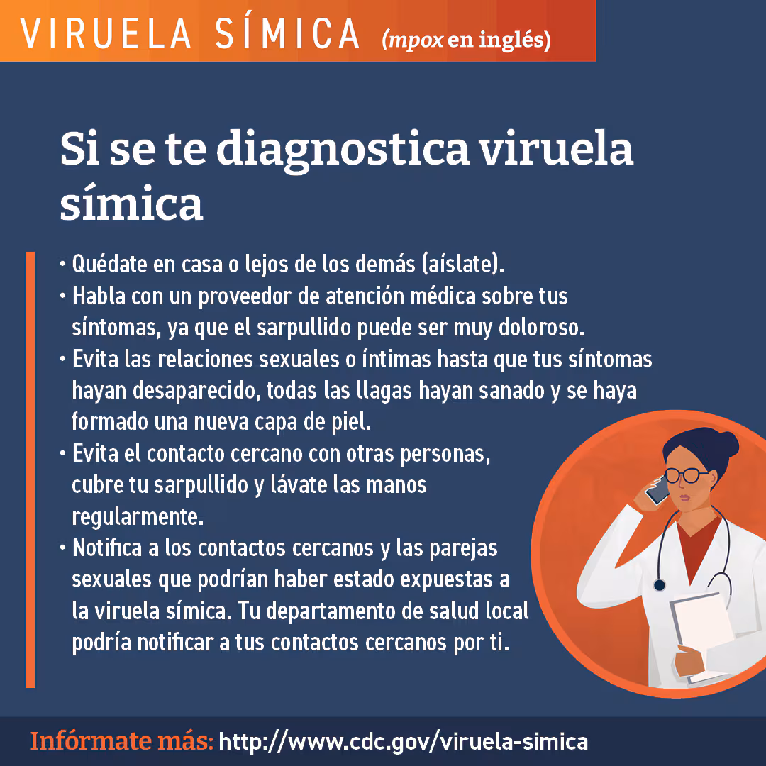 Si se le diagnostica viruela símica viruela símica