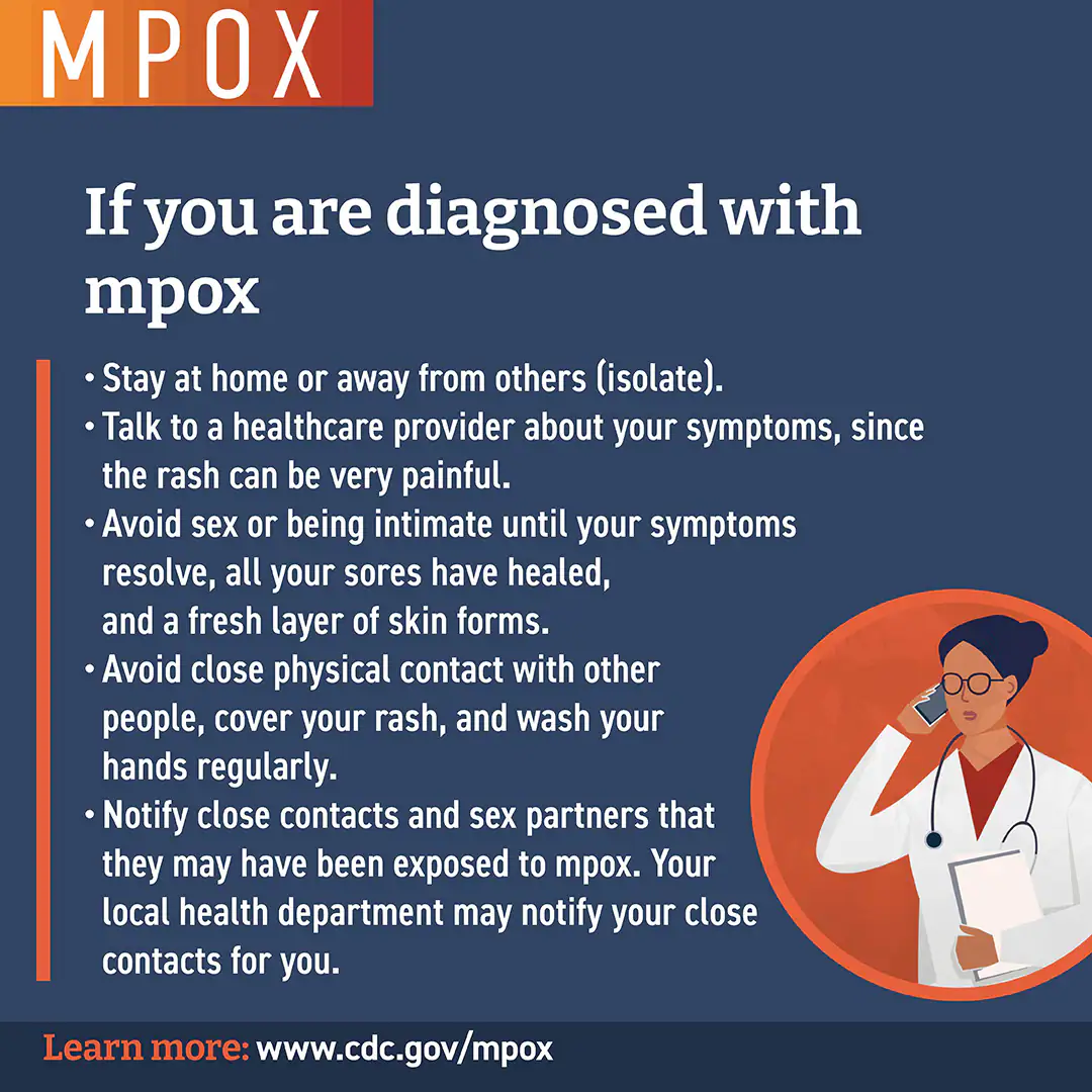 If you are diagnosed with monkeypox social media button If you are diagnosed with mpox social media button