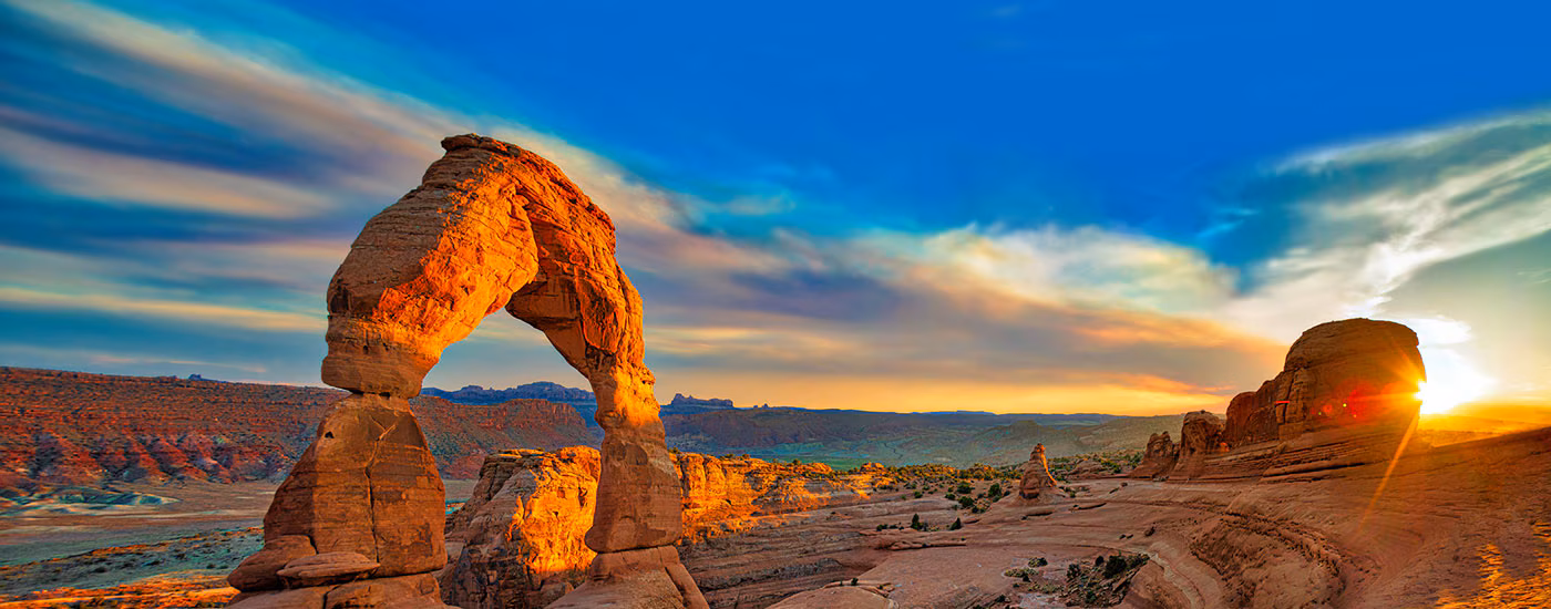 Skyline of a city in Utah