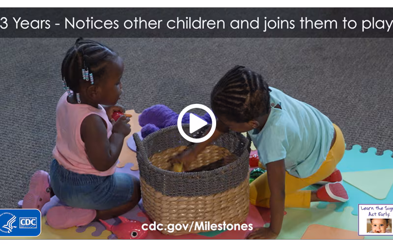 Notices other children and joins them to play