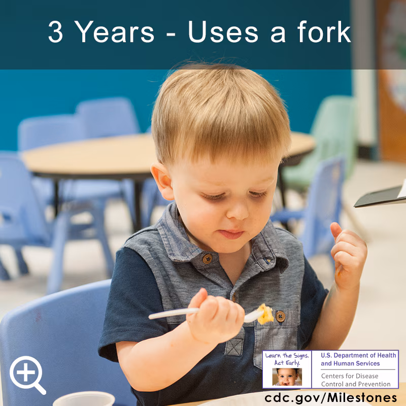 Uses a fork