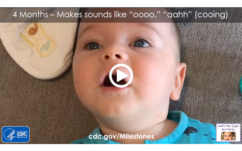 Makes sounds like “oooo”, “aahh” (cooing)