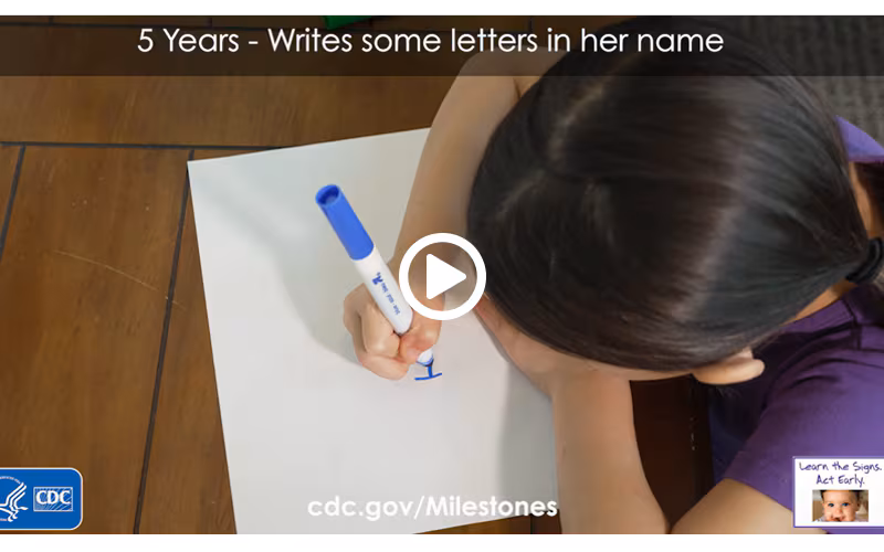Writes some letters in her name