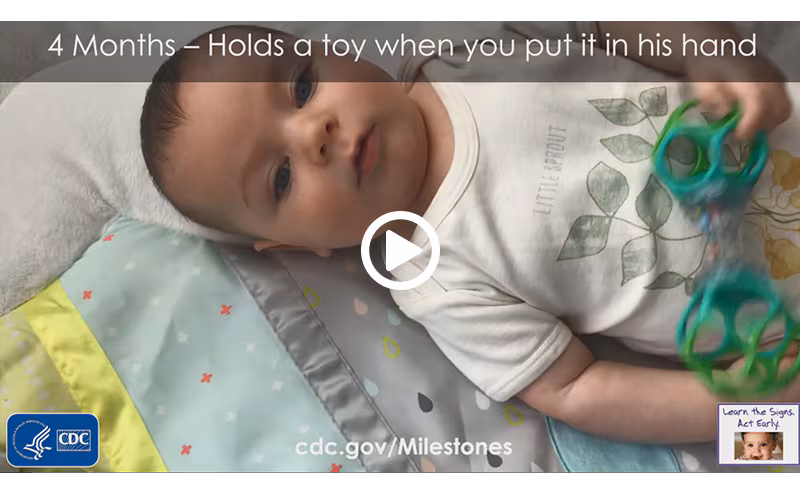 Holds a toy when you put it in his hand