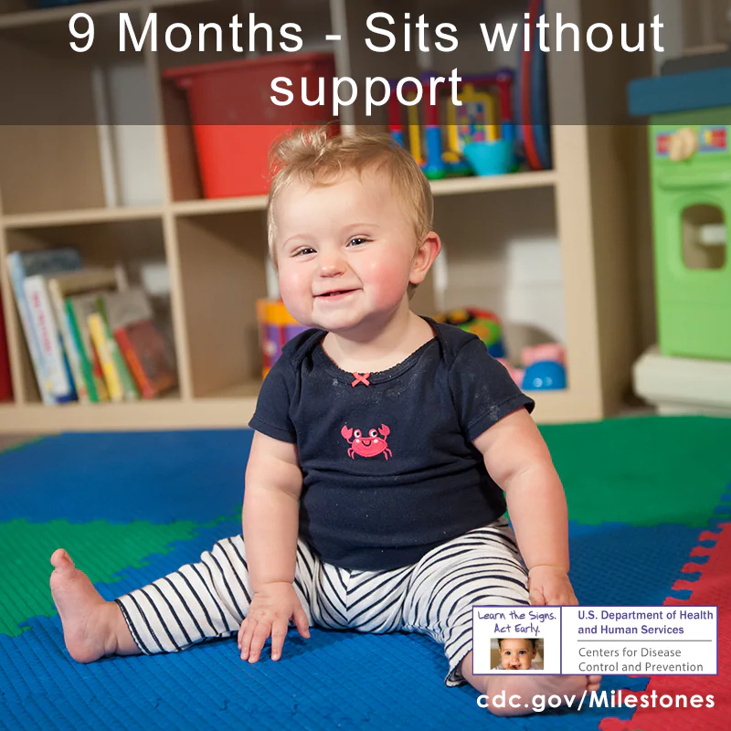 Sits without support