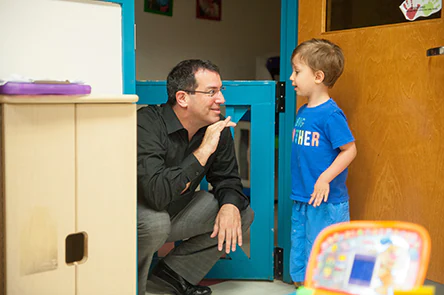 A father talking with his child