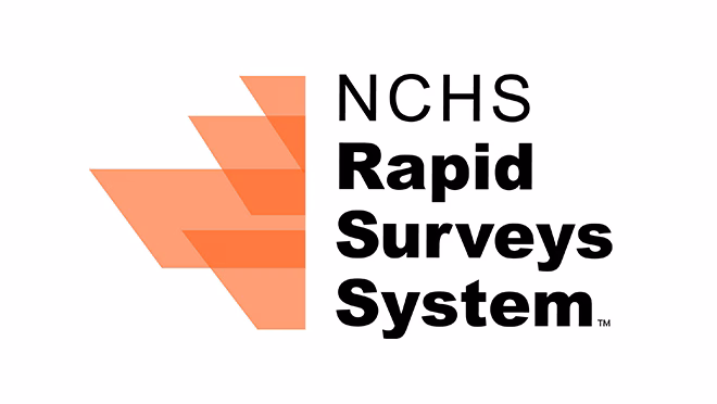 The RSS logo shows four stylized orange data bars turned sideways and the words NCHS Rapid Surveys System