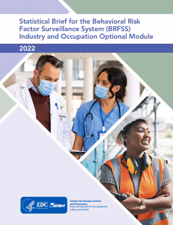 BRFSS stat brief cover page of the Statistical Brief for the BRFSS industry and occupation optional module.