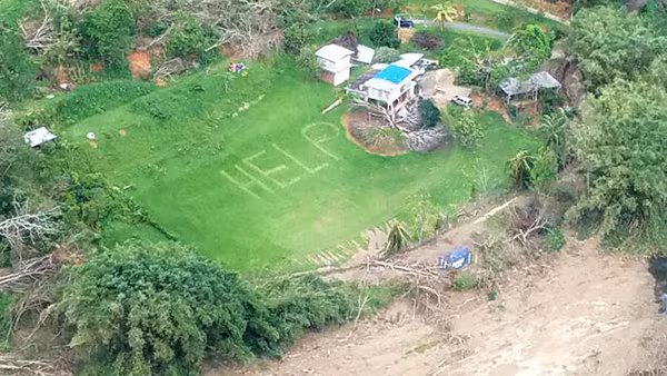Hurricane aftermath in Virgin Islands