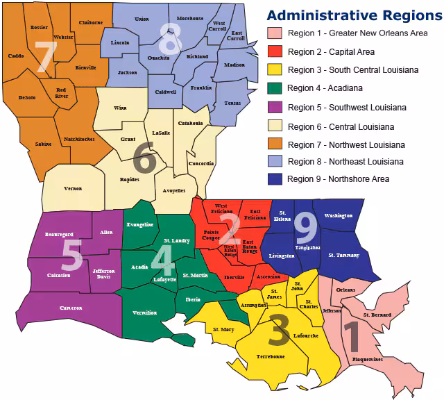 Map of Louisiana