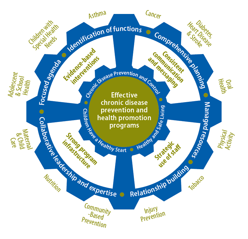 Conceptual model for chronic disease coordination — Maine State Department of Health, 2015.