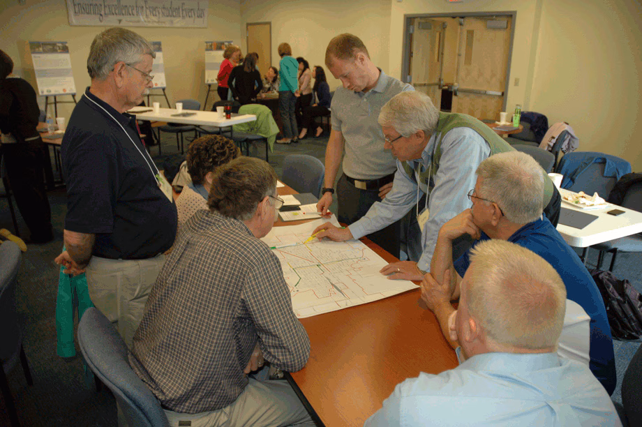 16_0503_01 Workshop mapping exercise, using a community workshop model to support active living in Indiana, 2014–2015.