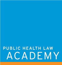 PHL Academy Public Health Law Academy text on blue background