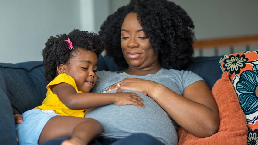 — title missing — mother with toddler