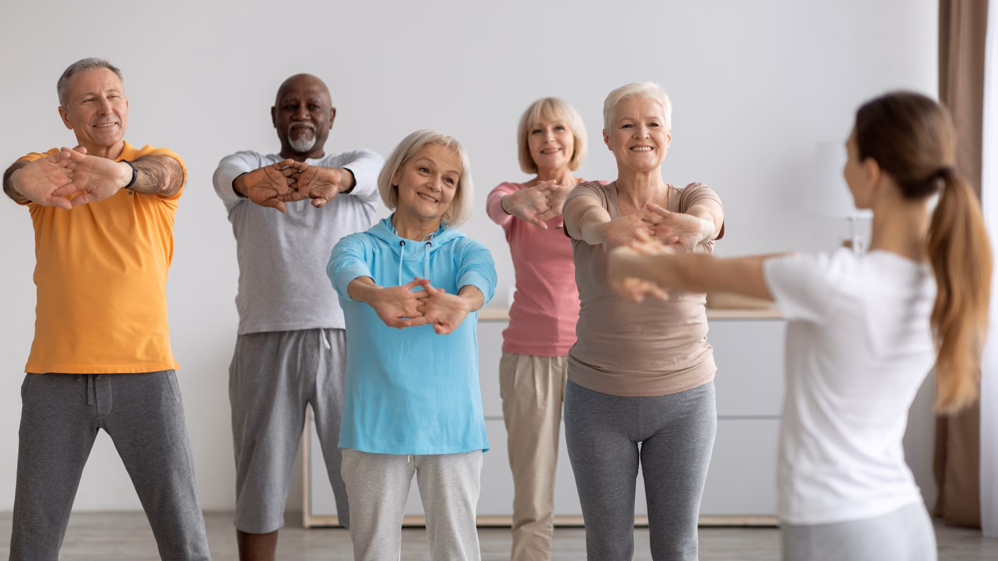Sporty Elderly People Fitness Sporty Elderly People Engaged in Fitness