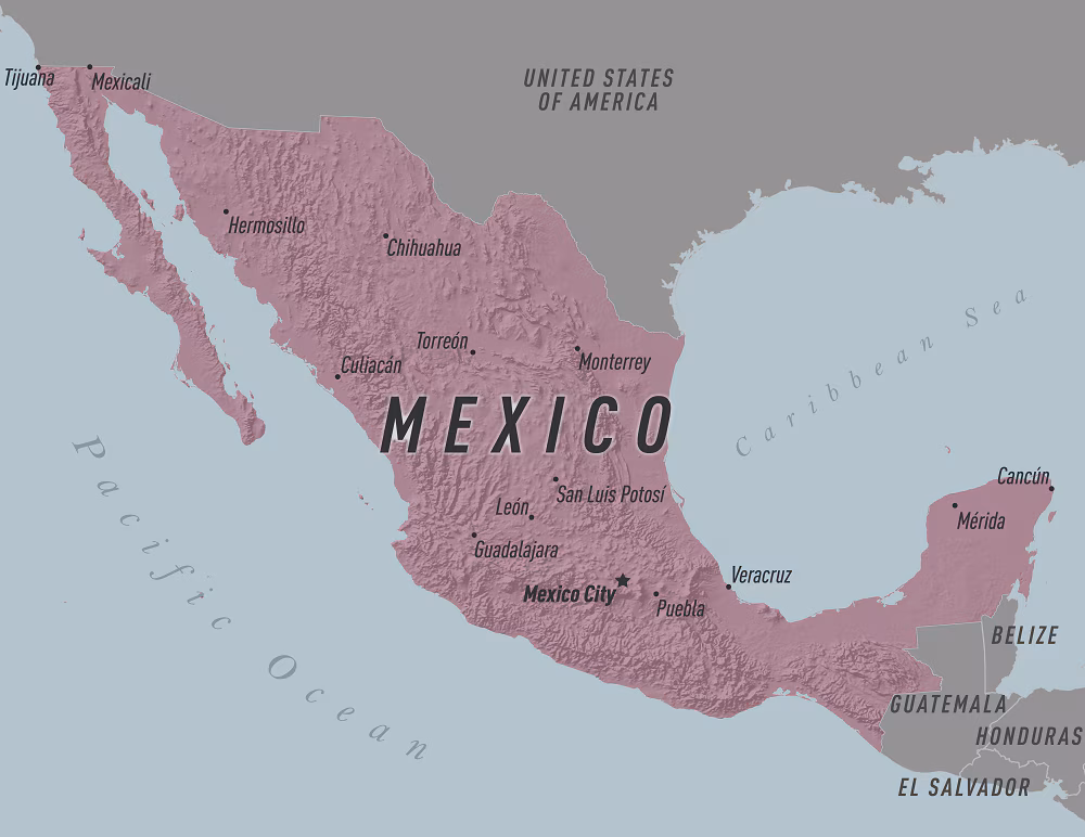 Map of Mexico Map of Mexico. This particular strain of Salmonella has been found among travelers who have visited Mexico.